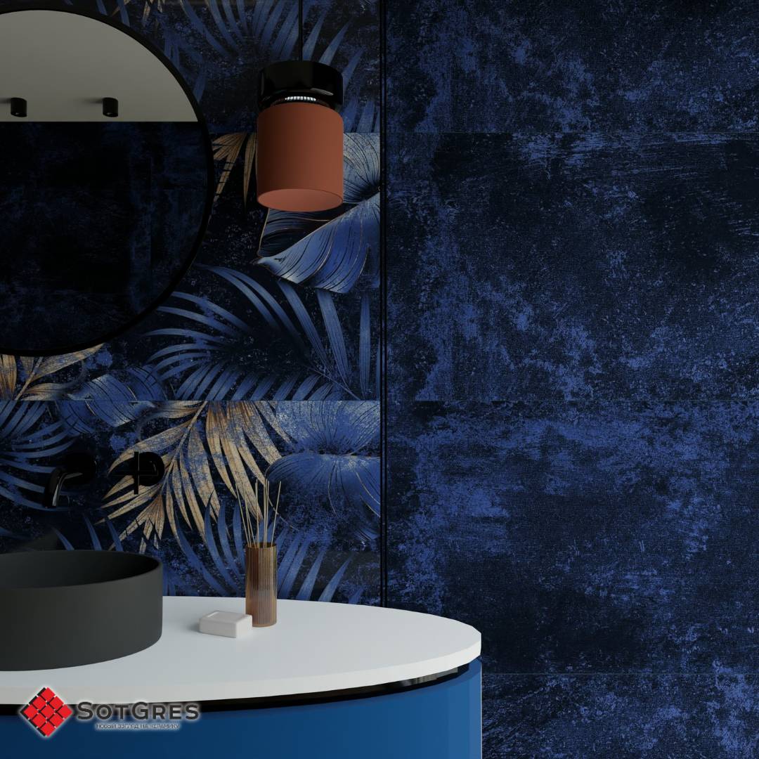 BELLIZA BLUE HG /120х60/ глянцевый темно-синий керамический гранит с двойной полировкой