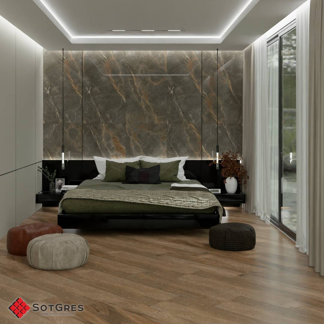 REGAL CALIFORNIA  ALMOND /80х160/ глянцевый серый керамический гранит под оникс с двойной полировкой