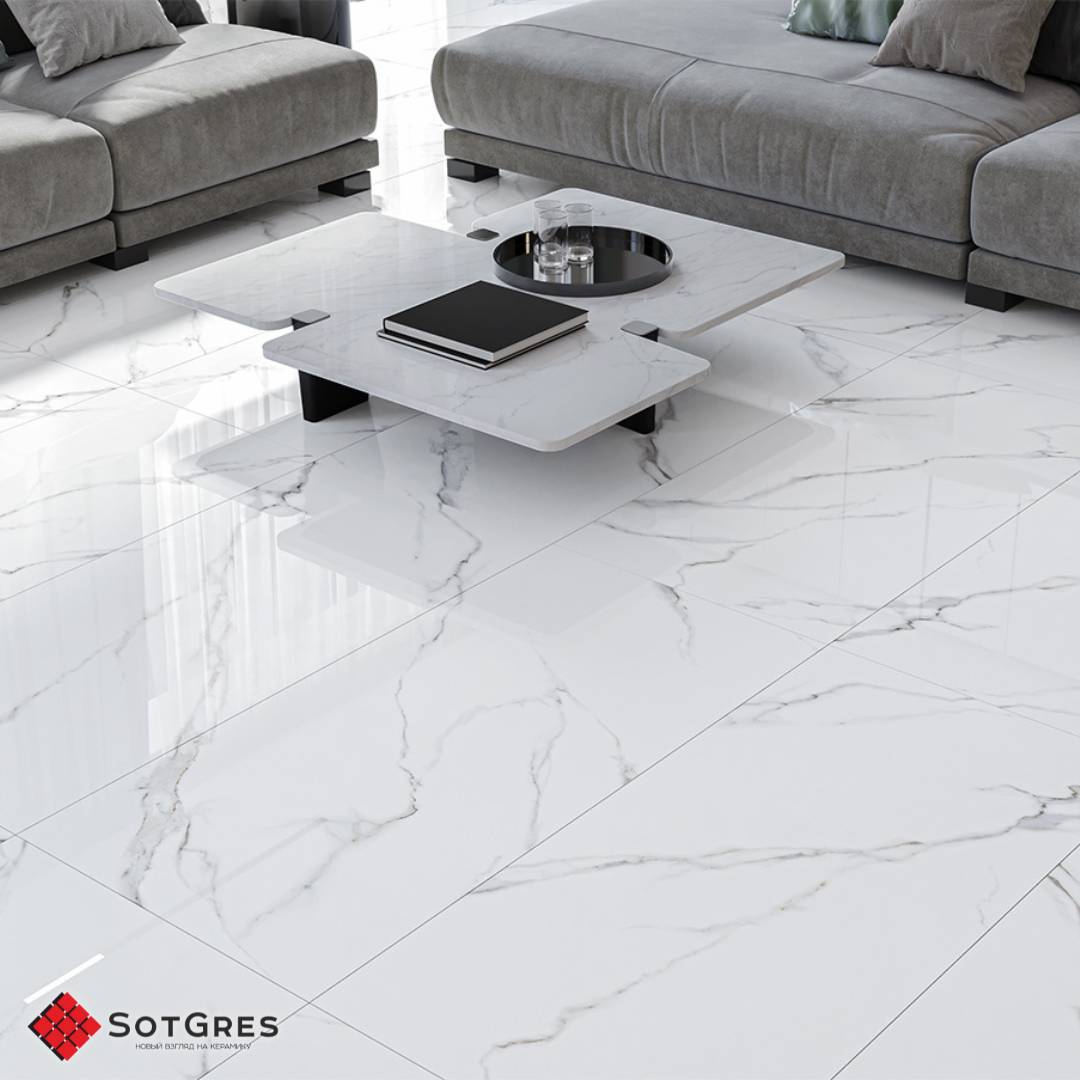 STATUARIO CARVINO POLISHED/Керамогранит глянцевый/60*120